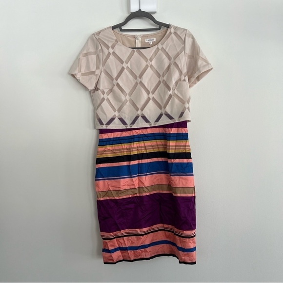 NWTAnthropologie Weston Carolina popover stripe sheath dress Size 8 JB - Picture 5 of 6
